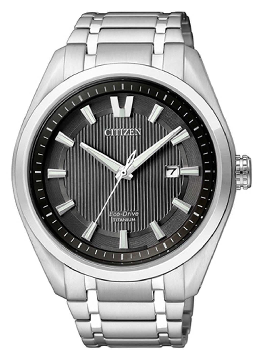 Bracelet de montre pour homme, boîtier rond en acier inoxydable argenté et cadran noir avec index