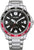 Montre Citizen Eco-Drive en acier inoxydable avec cadran noir et accents rouges