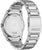 Montre homme avec fond de boîtier argenté et bracelet en métal