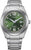 Montre Citizen pour homme avec cadran vert, bracelet en métal et affichage à 3 aiguilles