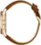 Citizen Herrenuhr mit braunem Lederarmband und goldfarbenem Gehäuse, Seitenansicht