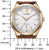 Citizen Herrenuhr mit braunem Lederarmband, weißem Zifferblatt und römischen Ziffern