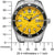 Montre Citizen avec cadran jaune et index des minutes noirs