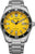 Montre Citizen Solar Quartz avec cadran jaune et bracelet en métal