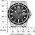 Montre homme avec cadran noir, boîtier en acier inoxydable et index