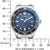 Citizen Montre Homme Vue de face : cadran bleu, index luminescents, boîtier en acier inoxydable