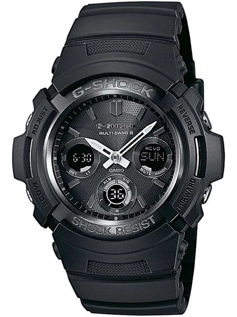 Casio G-Shock AWG-M100B-1AER Homme • Radio/Solaire • Tout Noir