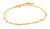 Bracelet doré avec petits pendentifs disques et maillons, fermoir