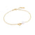 Bracelet doré avec pendentif perle sur chaîne délicate
