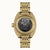 Uhr mit Sichtboden und goldfarbenem Metallarmband