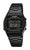 Montre numérique Casio avec bracelet en métal noir et écran LCD