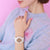 Casio Baby-G montre pour femme au poignet, bracelet blanc, cadran orange