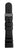 Bracelet de montre noir en cuir avec boucle ardillon