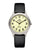 Montre homme UMR Ruhla : bracelet en cuir noir, boîtier en titane, cadran clair