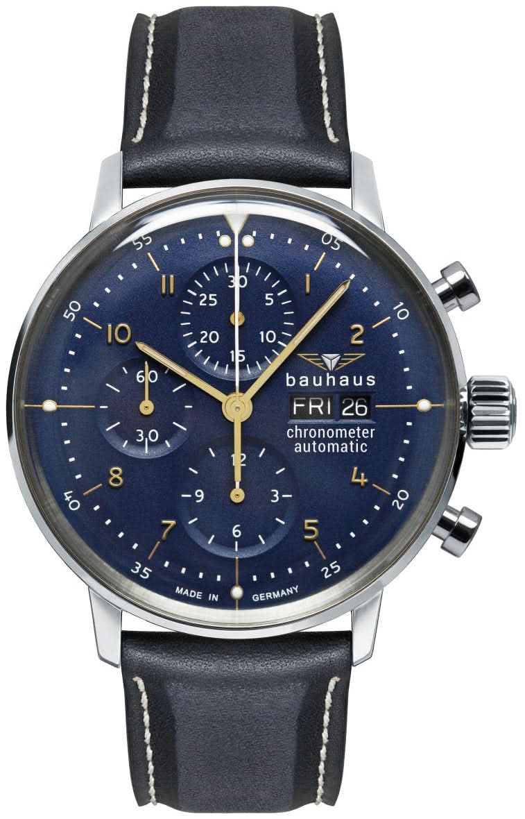 Montre homme Bauhaus Classic 2020-3 • Design minimaliste • Chronomètre