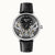 Herrenarmbanduhr Ingersoll Tennessee mit schwarzem Lederarmband und silbernem Gehäuse