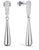 Boucles d'oreilles pendantes argentées avec zircone cubique pavée et goutte, acier inoxydable