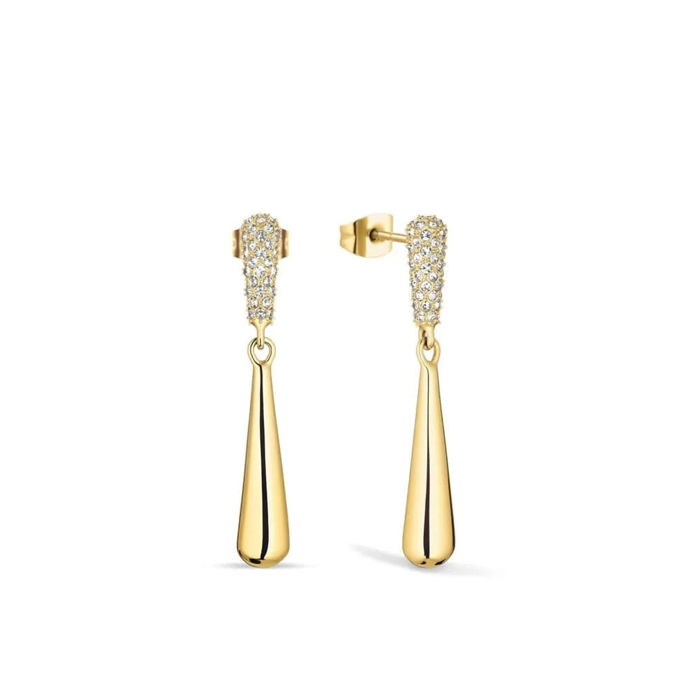 Boucles d'oreilles - Arctic Pave Or Zirconium - BERING Modèle : 754-27-05