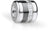 Charme en acier inoxydable avec anneau en zircone, couleur argent et insert noir