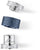 Charm en acier inoxydable avec monture argentée, rangée de zirconias et insert bleu