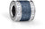 Charm en acier inoxydable avec insert bleu et petites pierres de zircone sur le bord