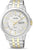Bracelet de montre pour homme en acier inoxydable, bracelet argenté avec des accents dorés, affichage de la date