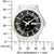 Herrenbicolor-Armbanduhr mit schwarzem Zifferblatt, CITIZEN-Logo und Montagedatum