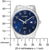 Herrenuhr von Citizen mit blauem Zifferblatt, Zeigern und silberfarbenem Edelstahlarmband