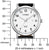 Bracelet de montre pour homme avec cadran blanc, chiffres noirs et bracelet en cuir noir