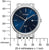 Bracelet de montre pour homme avec cadran bleu et échelle de taille
