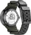 Fond de montre pour homme avec boîtier noir, bracelet perforé et boucle ardillon