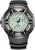 Bracelet de montre pour homme avec boîtier noir, cadran vert et bracelet noir