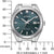 Bracelet de montre pour homme avec cadran bleu, aiguilles et boîtier en acier inoxydable argenté