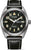 Montre Citizen pour homme avec cadran noir, affichage de la date et bracelet en cuir noir
