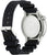 Fond de montre pour homme avec boîtier en acier inoxydable argenté et bracelet en caoutchouc perforé noir