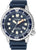 Herrenuhr mit blauem Zifferblatt, silbernem Gehäuse und blauem Armband