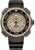 Bracelet de montre pour homme avec bracelet en silicone noir, lunette beige et cadran vert clair