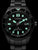 Montre Citizen Promaster pour homme avec cadran noir et index luminescents verts, bracelet en acier