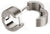 Boucles d'oreilles Boccia Titanium pour femme en titane, créoles argentées avec ouverture carrée