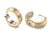 Boccia Titanium 0539-02 Créoles Bicolore • Titane pur avec or jaune 18 ct • Satiné mat et poli brillant