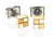 Bijou BOCCIA 0518-04 avec parties avant carrées, couleur argent et or.