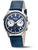 Boccia Titan-Chronograph: Herren-Armbanduhr mit blauem Lederband und blauem Zifferblatt