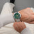 Chronograph-Armbanduhr BOSS Hero mit grünem Zifferblatt und Edelstahlband
