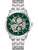 Bulova Herrenarmbanduhr mit grünem Zifferblatt und Skelettwerk, Edelstahlarmband