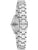 Bulova Damenarmbanduhr mit Edelstahlgehäuse und sichtbarer Rückseite, Armbandglieder