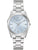 Bulova Damenarmbanduhr mit hellblauem Zifferblatt und Edelstahlarmband, Saphirglas
