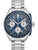 Bulova Herrenarmbanduhr mit blauem Chronograph-Zifferblatt und Tachymeter, Metallband