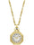 Bulova Damen-Umhängeuhr mit goldfarbener Kette und achteckigem Zifferblatt
