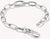 Bracelet jonc en argent avec maillon de connexion et pendentif rond ovale