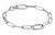 Bracelet jonc à maillons en argent avec fermoir mousqueton